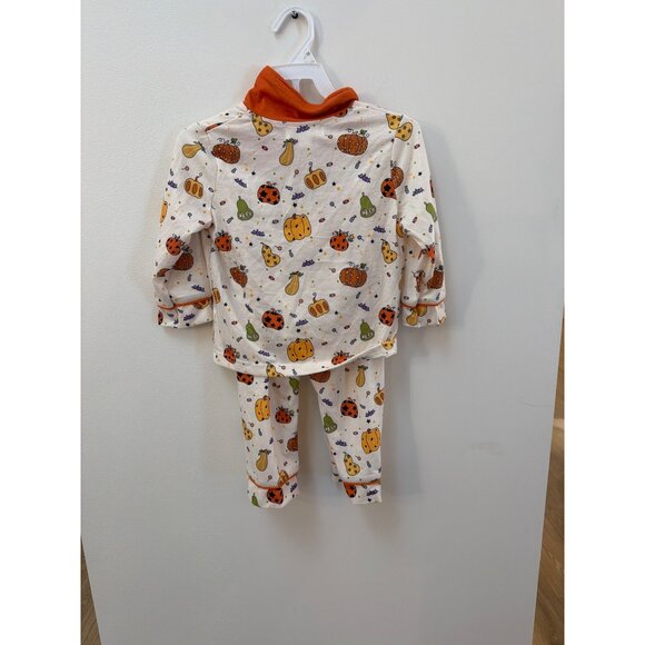 Marie Nicole Clothing Halloween Pumpkin Print Pajama Set XS Polyester/Spandex Bl - Picture 5 of 5